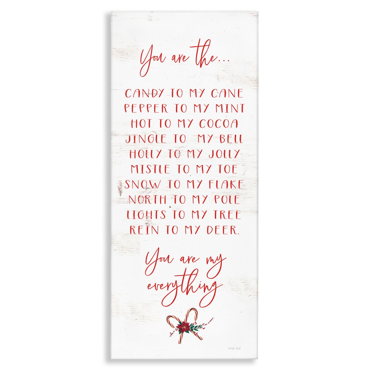 Stupell Industries My Everything Holiday Romance Canvas, design by Cindy Jacobs